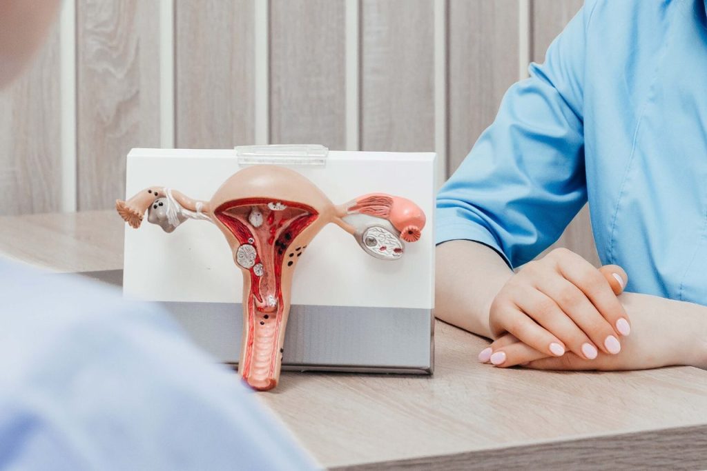 gynaecologist speaking to a patient